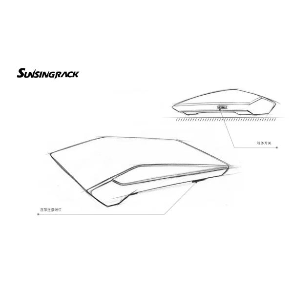 Sunsing Universal ABS Car Roof Box Luggage New Design with Durable Features Roof Mount and Car Rack