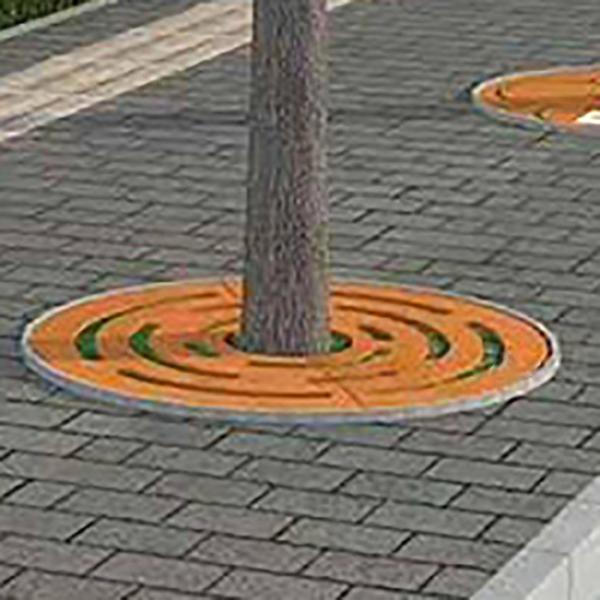 Pathway Corten Steel Gratings Safety Grating Panels Tree Guard Metal Tree Cover Grating