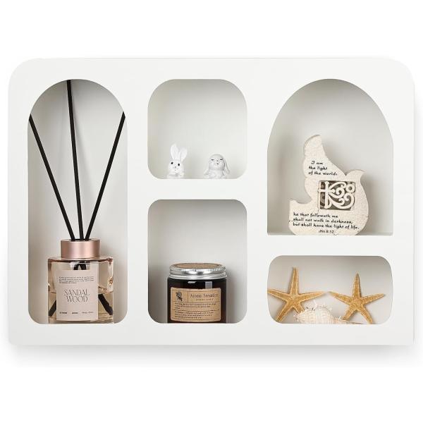 Boho Nordic Modern Style Wall Decor Customized Logo Floating Wall Shelf with Storage
