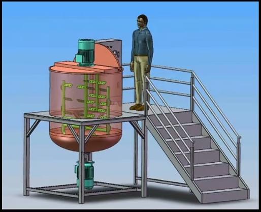 Cisterna de mezcla homogeneizadora de calefacción eléctrica 2000L para la industria cosmética