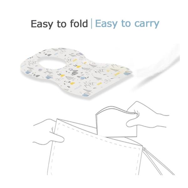 Anti Bacterial 24.5*34.5cm Waterproof Disposable Baby Bib