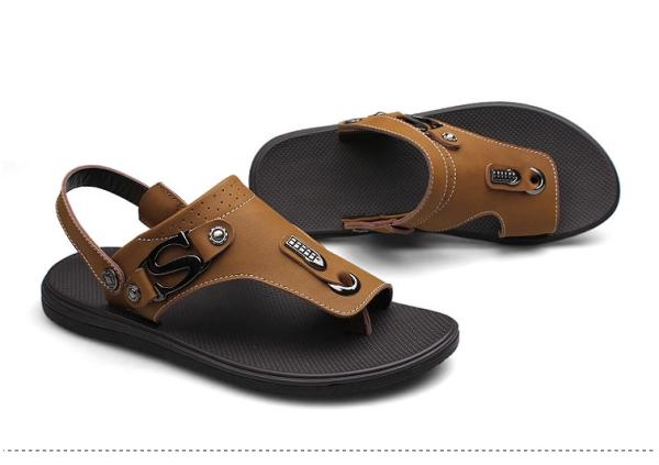 Comfortable leather slipper , Mens leather slipper shoes with genuine leather upper