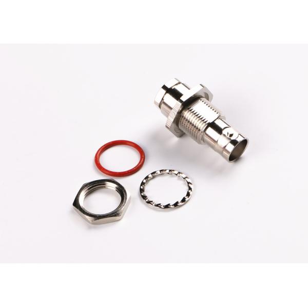 50 Ohm Female Socket BNC Cable Connector , BNC Crimp Connector Straight Type