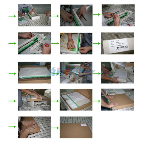 Caja terminal óptica montada estante de la fibra de la caja del divisor del PLC de 19 pulgadas