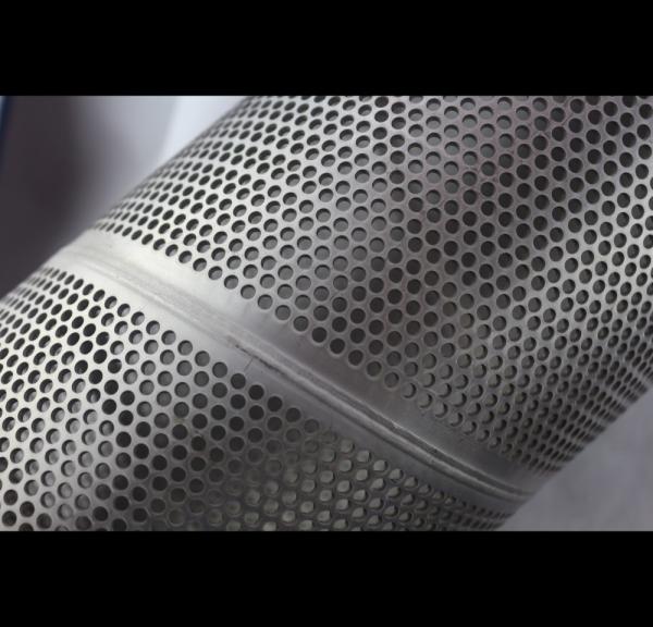 Durable Perforated Metal Pipe , Audio Perforated Stainless Steel Exhaust Tubing