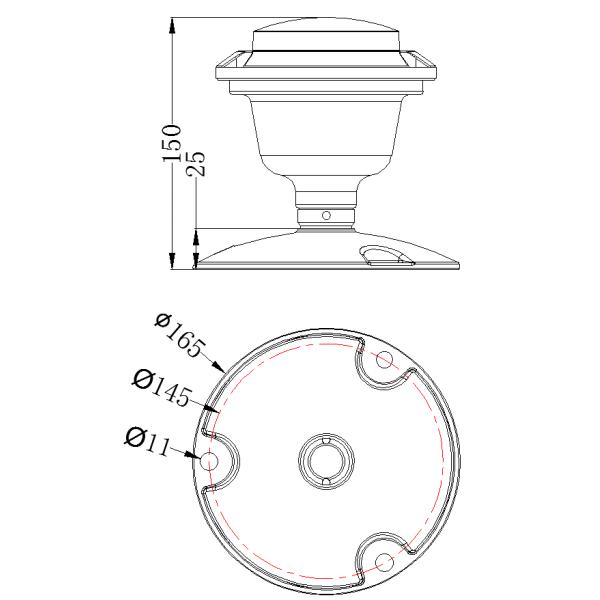 25cd AC220V повысило света посадки вертодрома периметра 3W