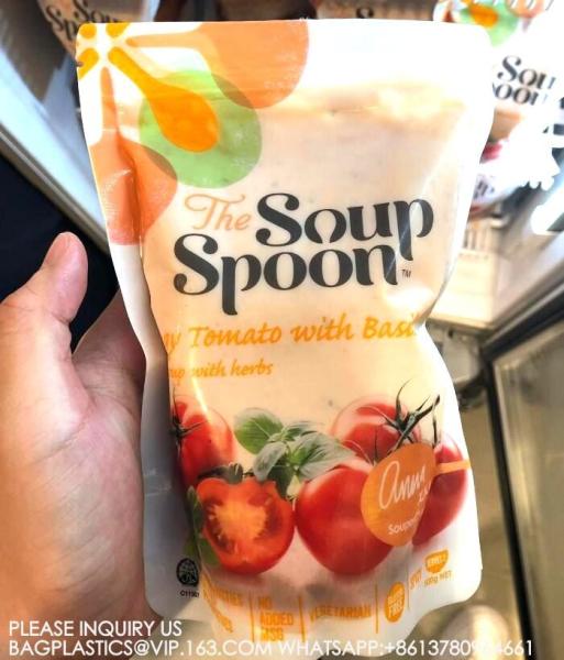 soup Pouch Microwavable Good Grade Stand Up Cooking Retort Pouch For Soup Food Packing