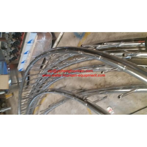 Stainless Steel Water Fountain Equipment Spray Ring Pipe Base Any Inchs