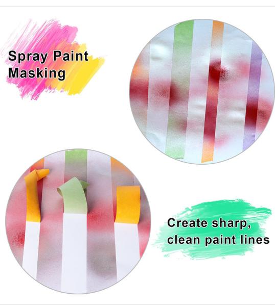 Rubber Glue Orange Waterproof Masking Painted Adhesive Washi Paper Tape