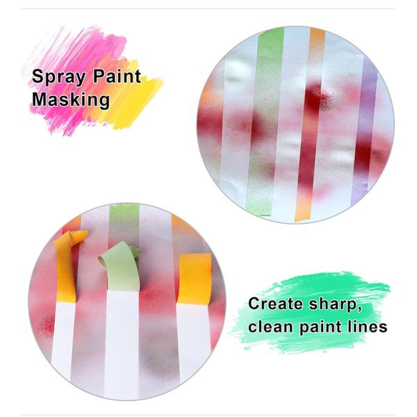 Rubber Glue Orange Waterproof Masking Painted Adhesive Washi Paper Tape
