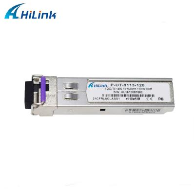 Gigabit 1.25GBASE 120KM SFP+ Transceiver Module BIDI LC Conector RX1550nm Single Mode DOM