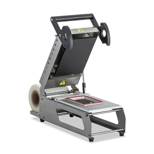 Customizable Manual Edge Cutting Sealer Machine CH-FR160A with Adjustable Temperature Control, Ergonomic Handle, and Stainless Steel Construction for Food Trays