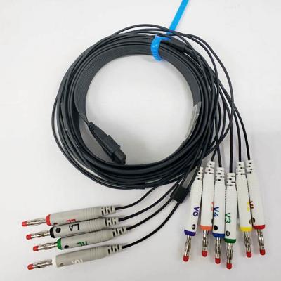 O ECG da banana da ligação de Schiller 10 cabografa o padrão do resistor AHA do comprimento 10 de 3.6M