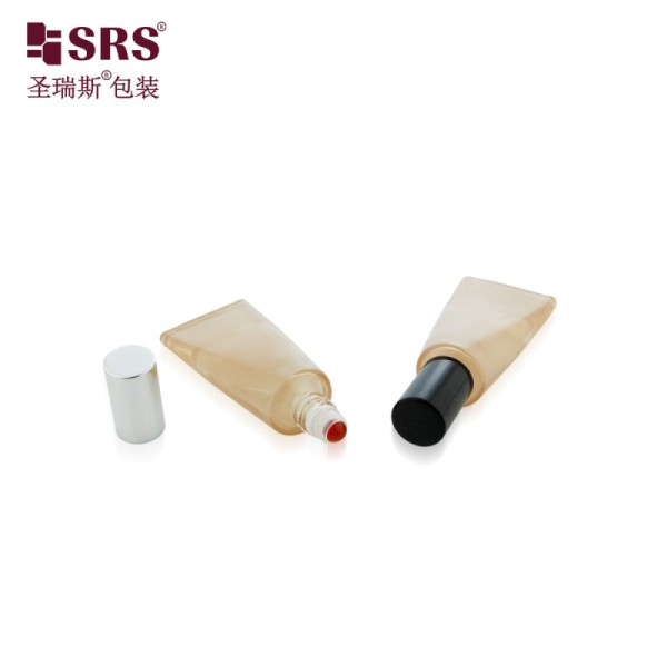 GB3 10ML Luxury Tube Unique Design Transparent Glass Painted Custom Color Roll On Steel Ball Bottle For Perfume Oil
