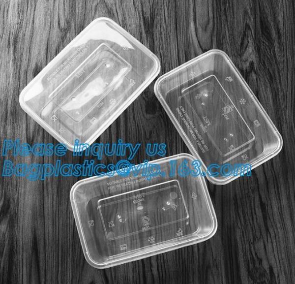 28oz Rectangular single-use Salad box manufacturer,Eco-friendly OPS Transparent Plastic Salad Container Wedding Disposab