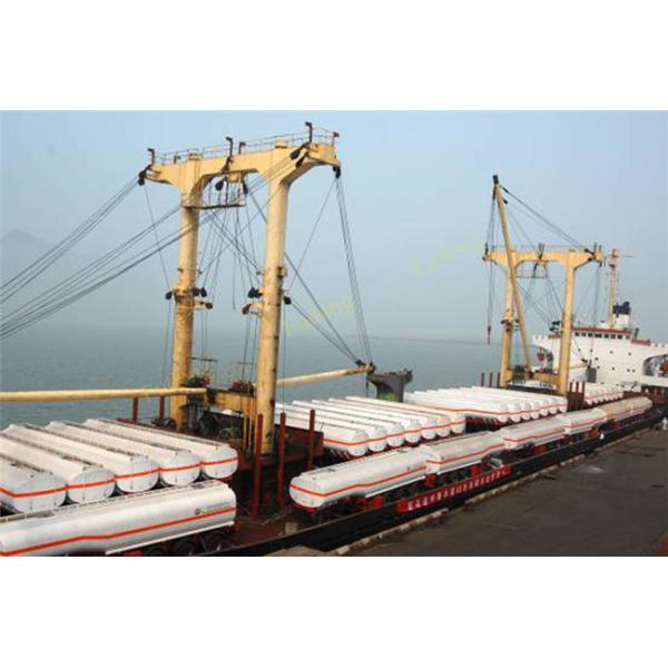 Four Axles Fuel Tanker Semi Trailer 55000 Liters carbon steel material
