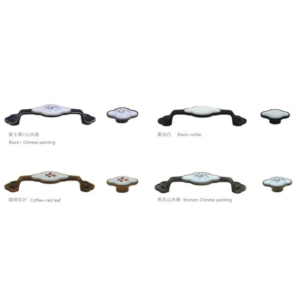 Porta de Zinc+Ceramic/gaveta/punho da mobília/armário e botão single/96/128mm