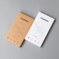 Boîte à collier de vente au détail de papier artisanal Boîte à emballage de boîtier de téléphone avec fenêtre transparente en plastique