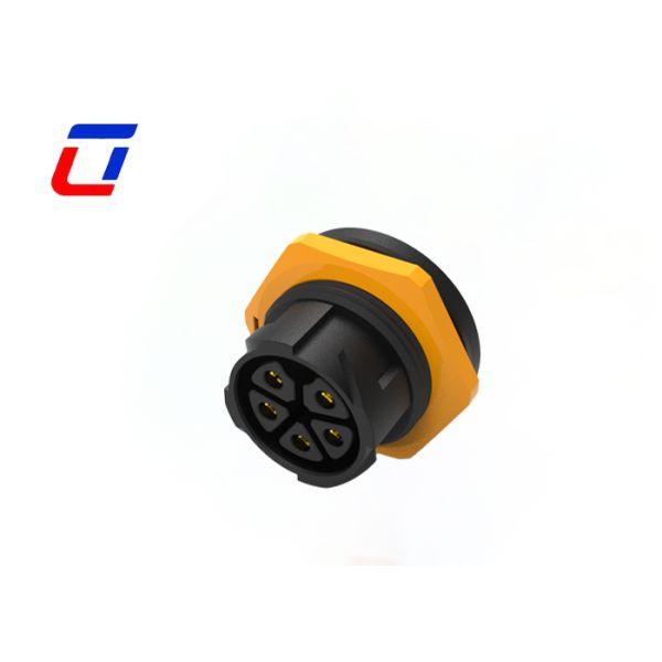 M25 5 Pin Panel Mount Connector Quick Nylon Electrical Plug Socket For Solar System