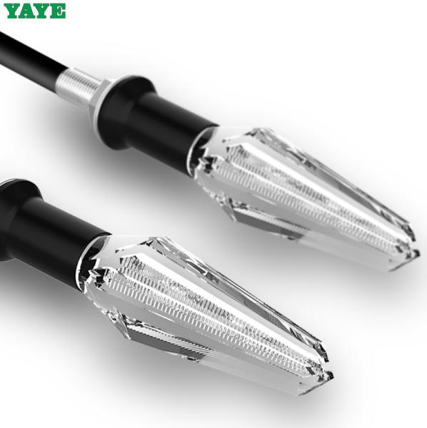 Luz de sinal de viração dinâmica LED de motocicleta com 30000 horas de vida útil e material ABC PC