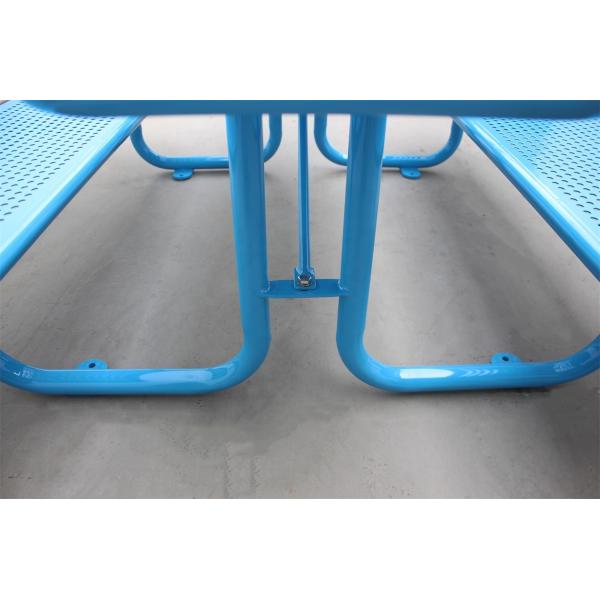Small Waterproof Rustproof Outdoor Picnic Tables Perforated Steel Material For Kids