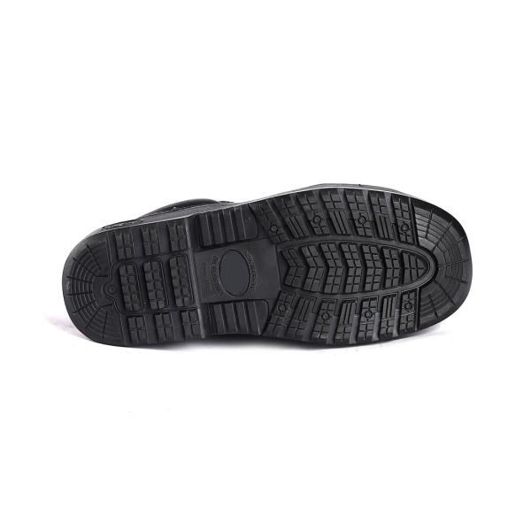 Black Lace up Leather Mesh Metal PU Sole Enhanced Protection Comfort EVA Brand Safety Shoes
