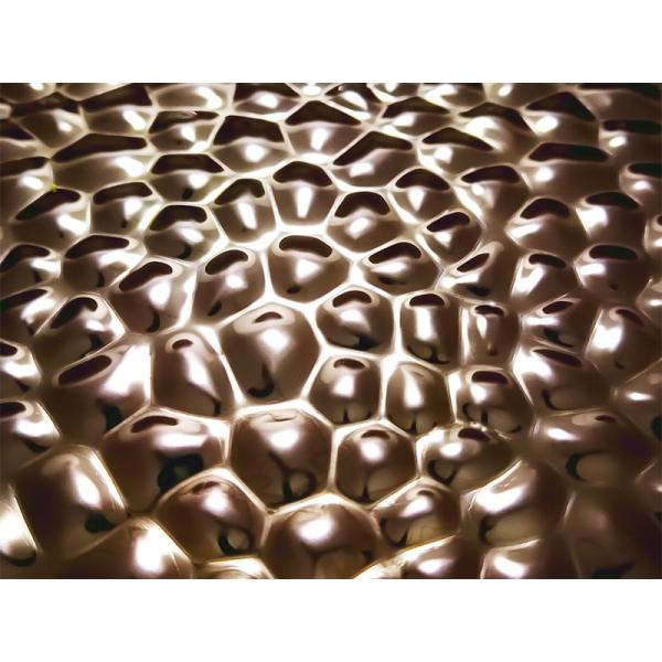 Сорт 304 2B/BA Окончание 0,8 мм Толщина Ripple Honeycomb нержавеющая сталь текстура бесшовная металлическая пластина