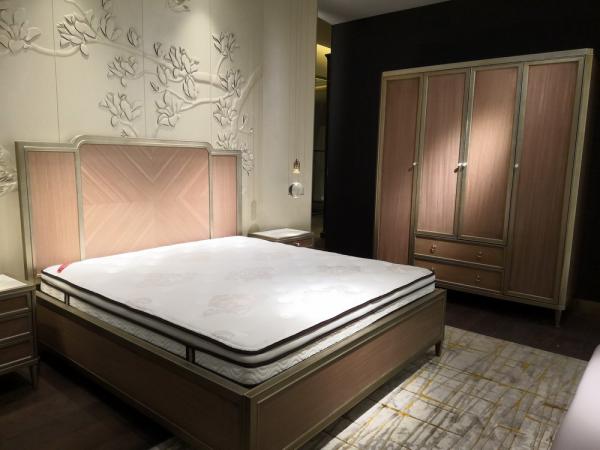 Villa house interior design furniture by High end Luxury nice wood bedroom furniture set with New classic wardrobe