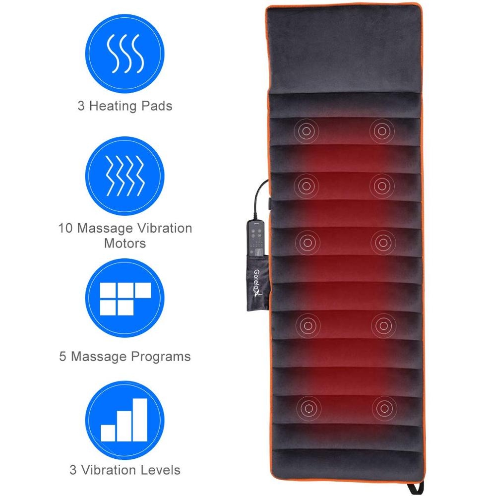 Full Body Vibration Heat Massage Mat, Massage Mattress for Full Body