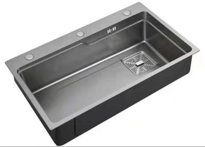 Banca da cozinha de aço inoxidável feito a mão de Topmount do cromo com acessórios