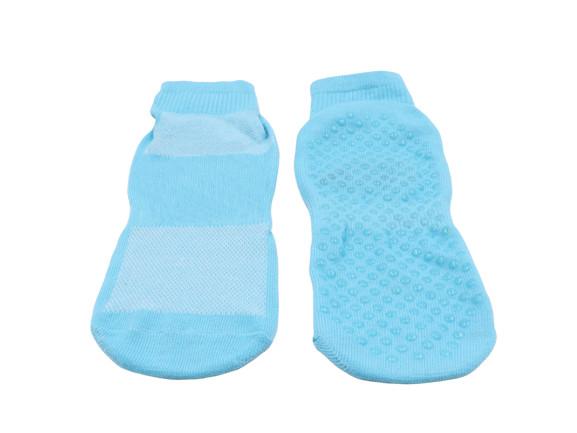Breathable Yoga Sport Non Slip Grip Socks , Blue Color Anti - Slip Trampoline Socks