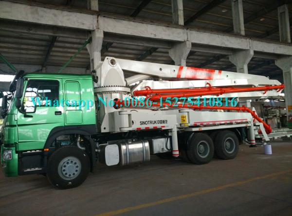 O caminhão de colocação da profundidade de Zoomlion Sany 34m montou a bomba concreta 34X-4Z com saída do equipamento de construção do ³ /h de 120m