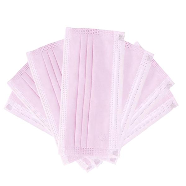 Earloop Disposable Medical Mask Pink Color Wind / Sunlight Prevent Skin Friendly
