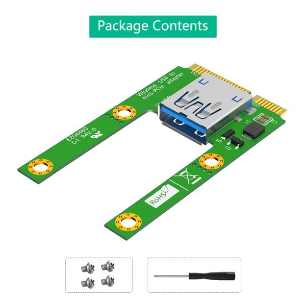 Mini PCI-E to USB 3.0 Adapter Card PCI Express PCI-E to USB 3.0 Expansion Card Computer Components Add On Cards for Laptop