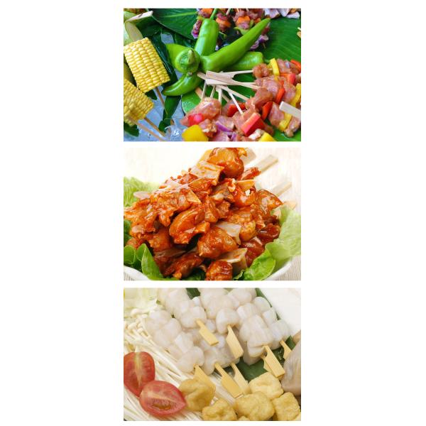 Инструменты для барбекю одноразовая бамбуковая палка 15-30 см нескользящая плоская голубая бамбуковая палка