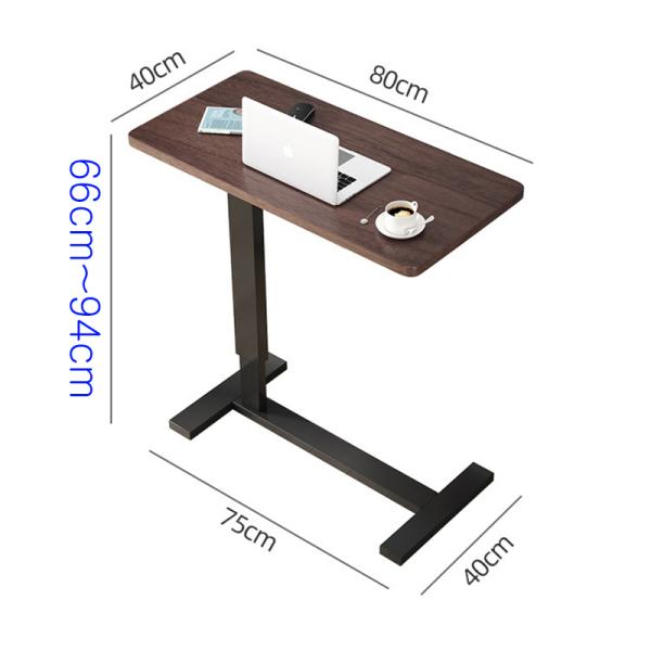 Over Bed Desk with Wheels Adjustable Rolling Laptop Table Overbed Hospital Tray Sofa Chair Side