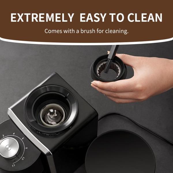 Pieds Burr Coffee Bean Machine plat d'acier inoxydable Burr Coffee Grinder Non Slip