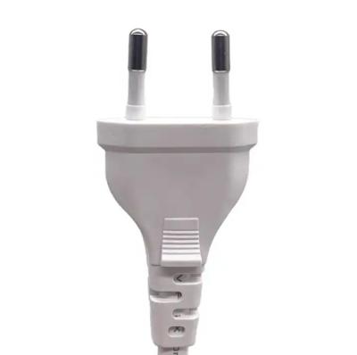 Flat 2 Pin Power Cable European Plug VDE 2.5A 250V Euro Standard AC Cord