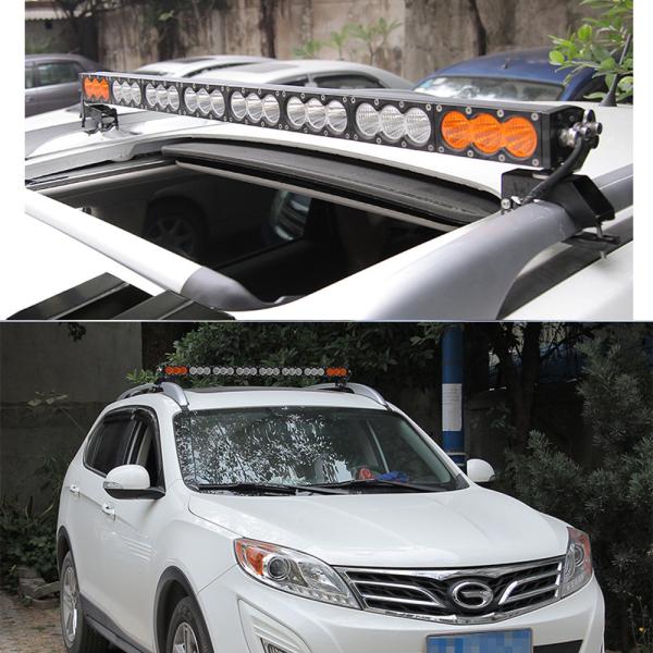 Single Row Slim 10W/Pcs LED Work Light Bar For Truck Atv Uaz 4x4 Offroad Trailer Combo Beam Amber White Warning Barra