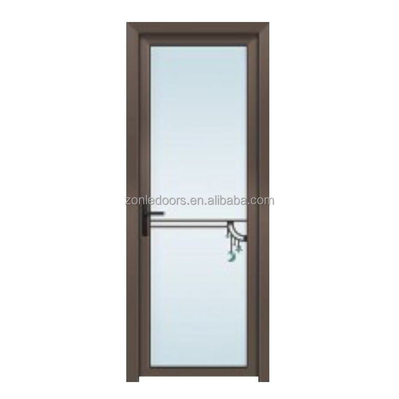 Frame Clear Glass With Aluminum Hardware Double Sliding Bathroom Shower Door