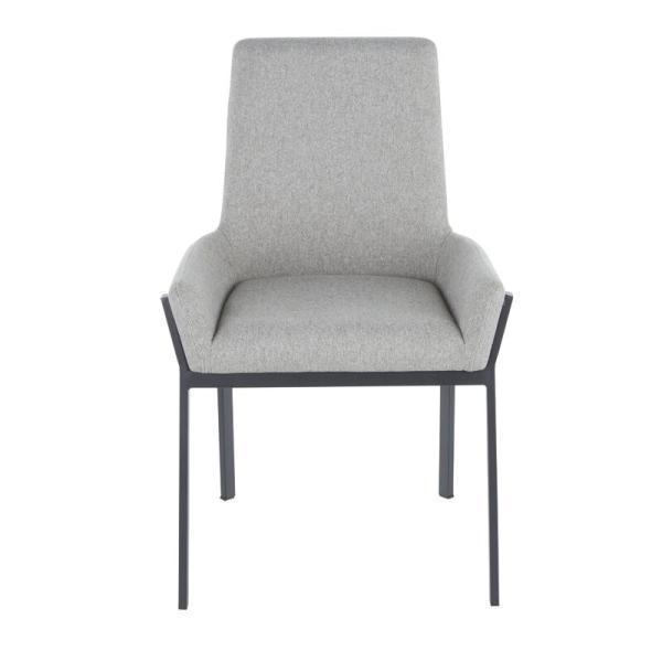 Powder Metal Leg 9.1KG Gray Fabric Modern Leisure Chair