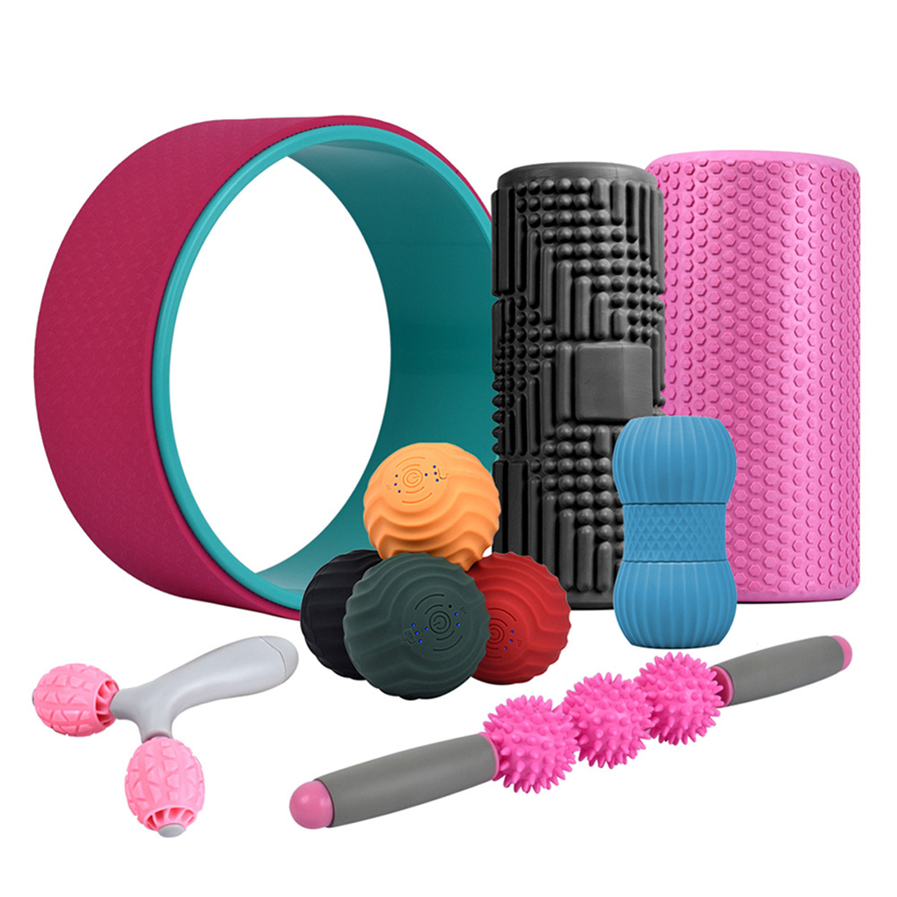 New Yoga Column Muscle Athletic Equipment Workout  Vibration Hollow  Yoga Foam Roller Massage Set Soft Supplier  High Density