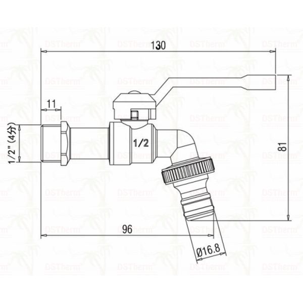 Heavy Duty Classic Aluminum Handle Bibcocks Spigot Valve Water Tap 1/2
