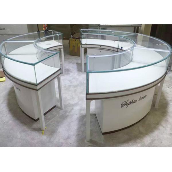 Beautiful Round Lockable Jewelry Display Cases With 0.9 CBM / Pcs Volume
