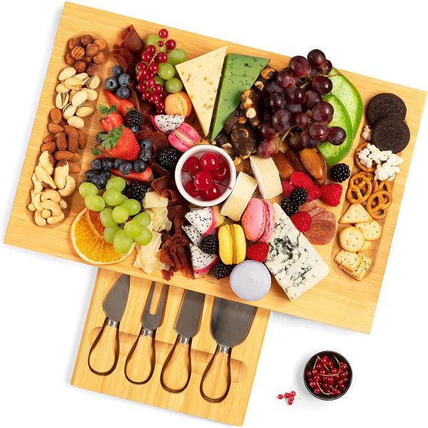 Поставки ремесел бамбукового подноса сервировки блюда сыров мясной закуски деревянные