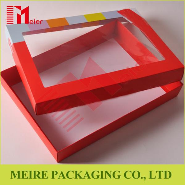 TOP QUALITY Printing Cardboard Foldable Paper Gift Apparel Packaging box with clear window