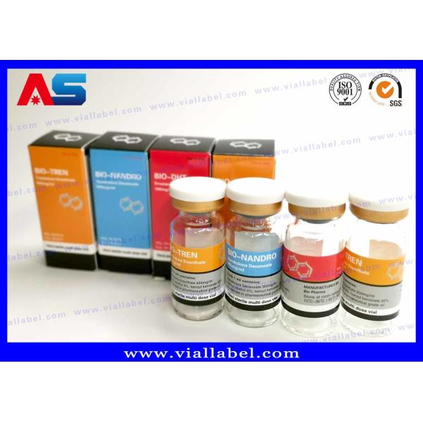 CMYK пептидные флаконы этикетки для лекарств стеклянные бутылки наклейки печать фабрика водонепроницаемый сильный клей