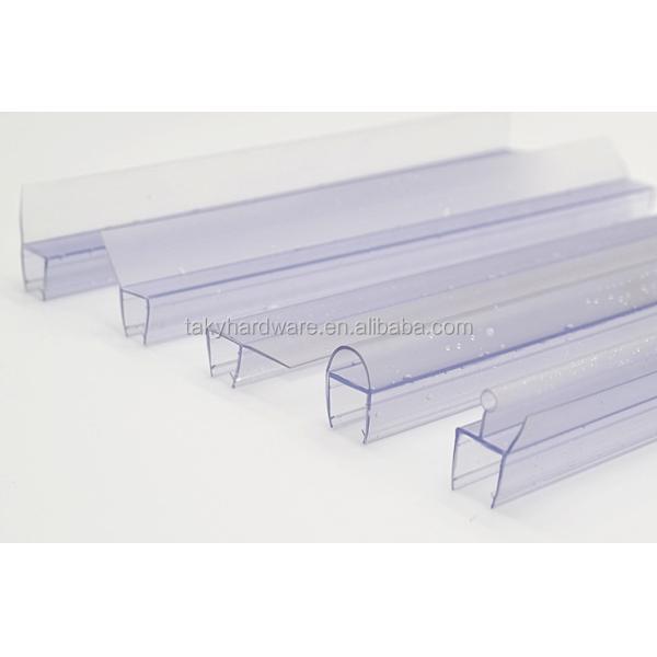6-12MM Transparent PVC Shower Room Sealing Waterproof Bathroom Seal Strip for Glass Door