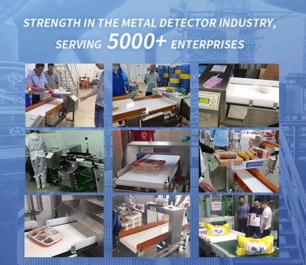 Foodsafety Factory Tunnel Industrical Food Frozen Conveyor Belt Auto Wire Removal Metal Detector