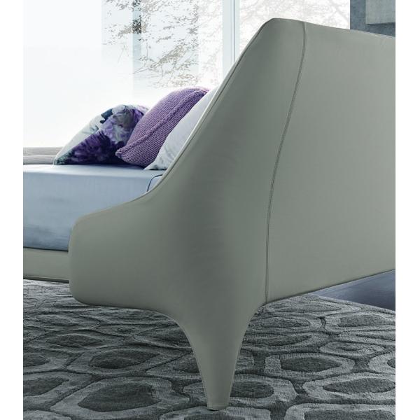 Bed Designer Furniture Cream White Modern Leather Bed ZZ-BD017